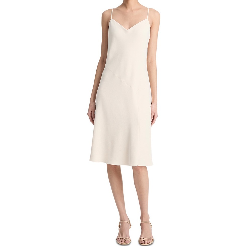 VINCE Ballet Slip Dress color Cream size large High Low Dress